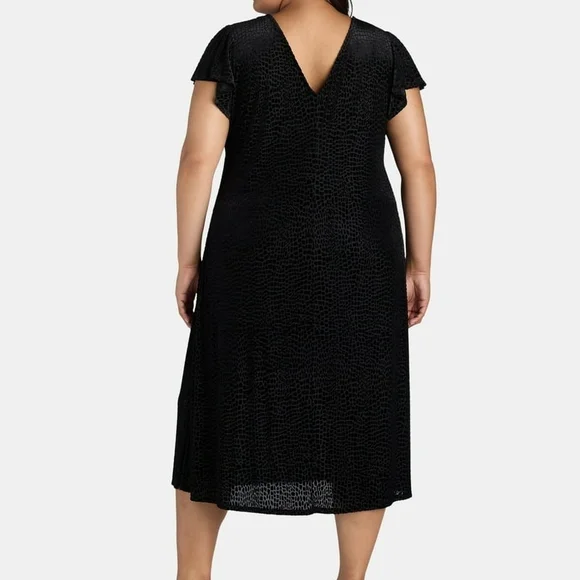 Velvet Women's Midi Dress from Terra and Sky Size 1X - Picture 3 of 4